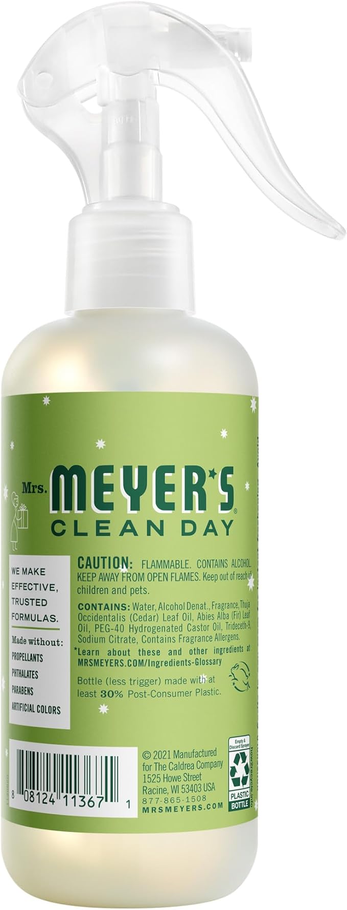MRS. MEYER'S CLEAN DAY Room Spray Iowa Pine Scent 8 Fl Oz Bottle - 3 Pack