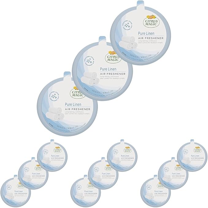Citrus Magic Odor Absorbing Solid Air FreshenerPure Linen8-Ounce(Pack of 12)