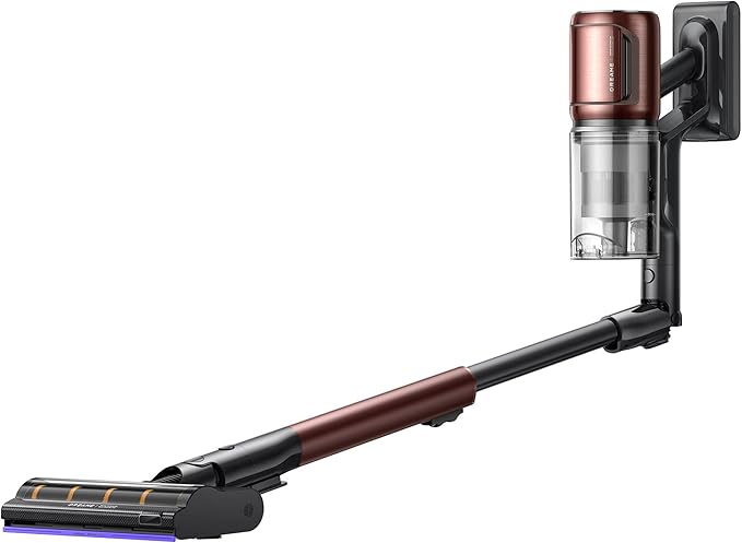 DREAME Z10-W Cordless Vacuum Cleaner with Self-Emptying Base (90 Days) Powerful Suction Tangle-Free Brush for Pet Hair 60min Runtime HEPA Filtration Cordless Stick Vacuum for Carpets &amp Hardfl