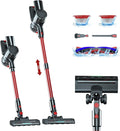 VEAVON House Cordless Vacuum Cleaner Lightweight Stick Cleaner 6-in-1 46KPa Powerful Suction for All Home 300W 45 Min Runtime GreenLight Dust Detection for Carpets Handheld Cleaner Car Accessories