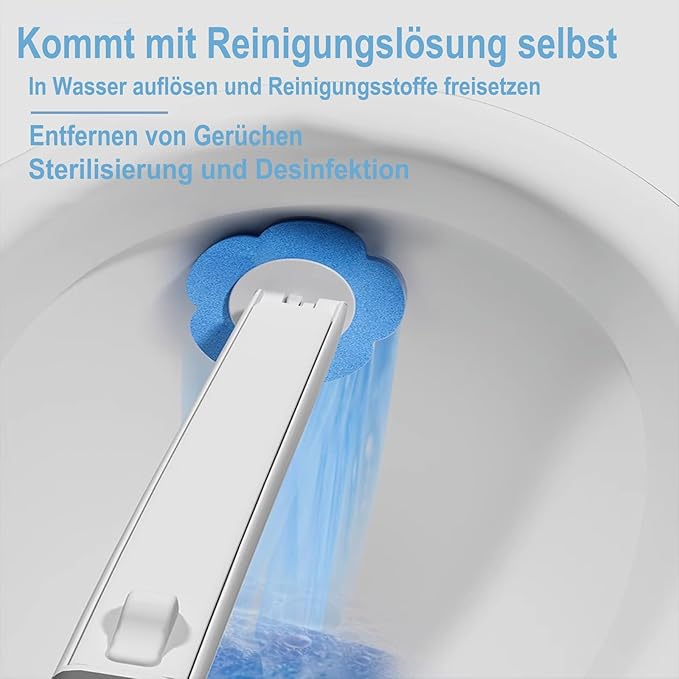 72 PCS Toilet Wand RefillsToilet Cleaner Refill Pads Disposable Toilet Cleaning System Toilet Bowl Cleaners Scrubbing Pads for Sink Bathtub Wash Basin(Only RefillsOnly Fits for Ucaimao)-Blue