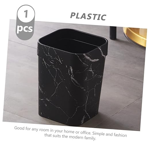 Capacity Square Waste Basket Plastic Office Trash Can Bathroom Accessories Decor