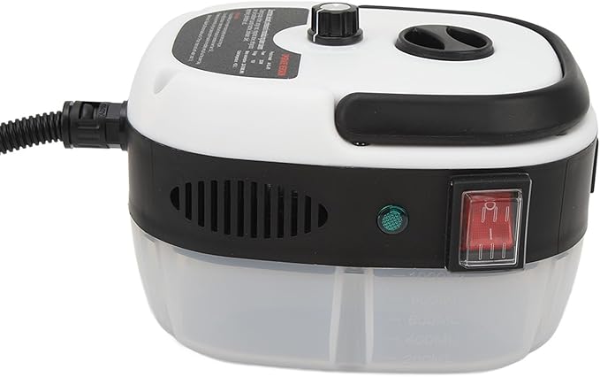 Handheld Steam Cleaner 2500W Portable High Pressure Steam Cleaner with Brush Heads High Temperature Steam Machine for Kitchen Furniture Bathroom Car US Plug 110V (White)