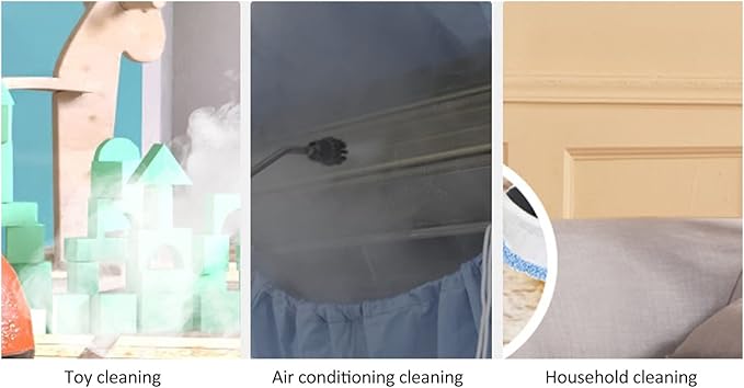 High Pressure Steam Cleaner For Car Portable Cleaning Machine Adjustable Handheld Pressurized Steam Cleaner Tankless Cleaning Machine For Home Car Detailing Kitchen Appliances