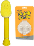 Scrub Daddy Dish Daddy Dish Wand &amp Connector Head Soap Dispensing Dish Brush Texture Changing Washing Up Sponge With Liquid Handle Dish Sponge with Built-in Scraper Scrubbing Head &amp Stand