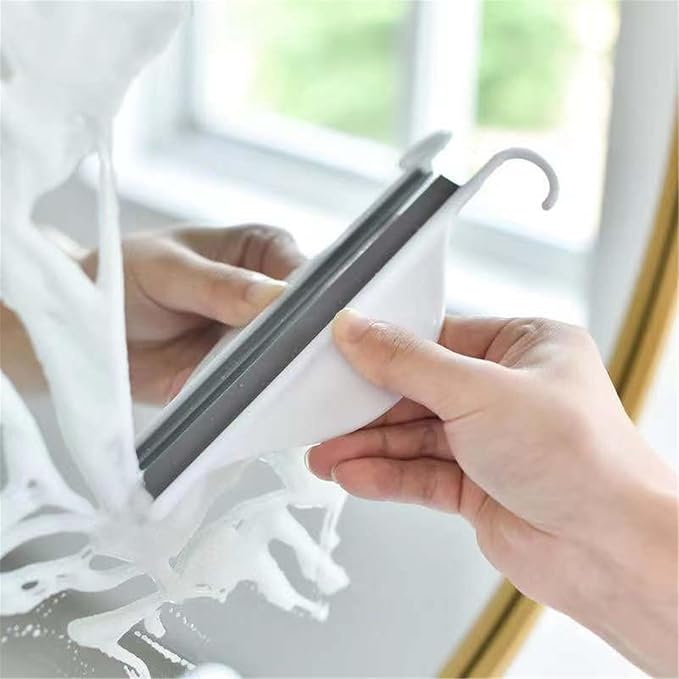Lightweight Plastic Cleaning Tool for Household Cleaning of Indoor Glass Bathroom and car Glass(White)