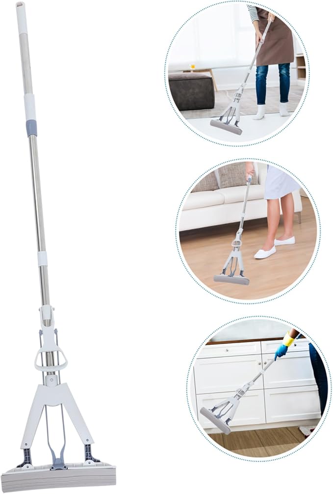 1 Set Folding Squeeze Mop Dual Use Lazy Mop for Efficient Tile Marble and Floor Cleaning Lightweight Durable Design for Easy Use