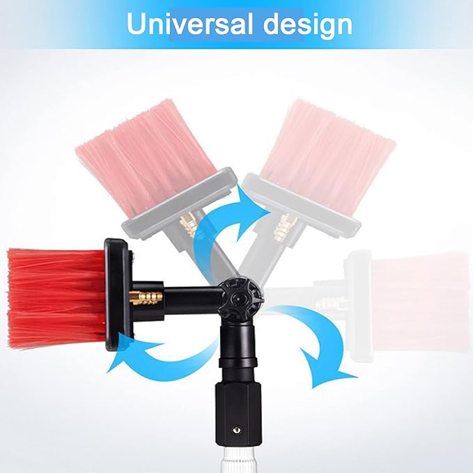 16-39ft Window Cleaning Pole Water Fed Telescopic Brush Extendable Solar Panel Cleaning Brush Outdoor Washing Equipment Tool Solution Cleaning Photovoltaic and Solar Pan