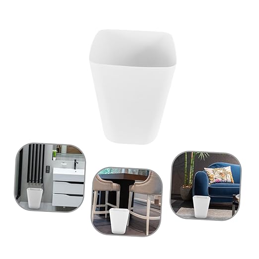Square Plastic Trash Can Large Open Top Garbage Container for Home Office Bedroom Kitchen Bathroom Simple Style Wastebasket Bin for Household Use