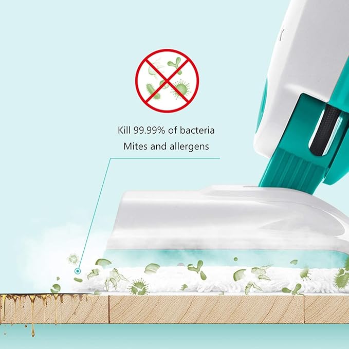 Handheld Steam Mop with Microfiber Brush Upright Floor Cleaner 3-in-1 Multi-Functional Convenient Detachable