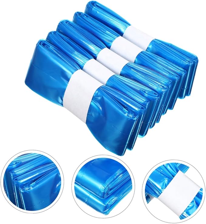 Homoyoyo Disposable Diaper Pail Bags Pe Odor-resistant Trash Bags 260mm X 7m Blue 5 Rolls for Diaper Disposal and Outdoor Rubbish Collection