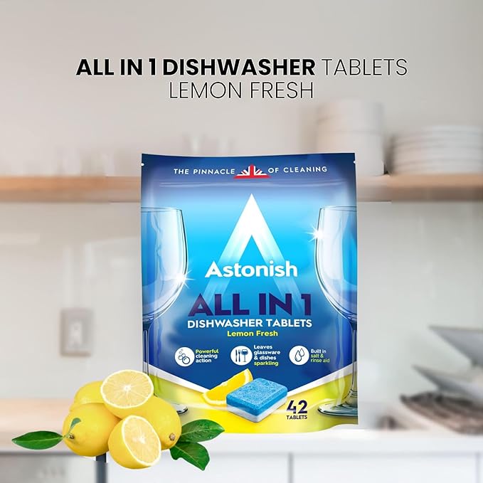 Astonish All In 1 Dishwasher Tabs 42ct + Oven &amp Cookware Cleaning Paste150g