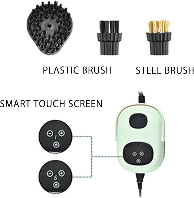 Steam Cleaner High Pressure High-Temperature House Steamer Multipurpose Handheld Steam Cleaning Machine for Kitchen Bathroom Cleaning 2500W Portable Steamer Green