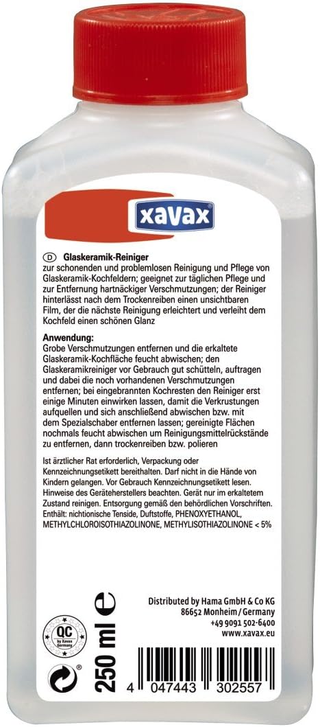 Xavax Cleaner for ceramic hob ceramic hob induction hob 250 ml
