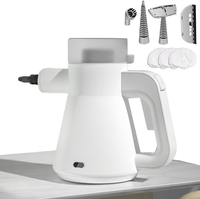 Handheld Steam Cleaner450ml Water Tank135℃ High Temperature3.5bar Pressure2min Fast Heatingwith 4 Different Nozzles99.99% Decontamination Rate
