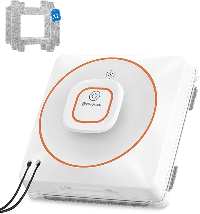 Window Cleaning Robot 8000Pa Suction Robot Window Cleaner 4 Cleaning Modes with Intelligent Path Planning 15-Stage Anti-Fall System Remote Control for Glass Windows Mirrors Tiles