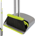 Broom and Dustpan Set with Long Handle 52 Standing Broom and Dust Pan Set for Home Kitchen Room Office Lobby Green