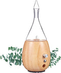 Raindrop 2.0 Aromatherapy Diffuser for Essential Oil Waterless Glass Nebulizer w/Auto-Off Switch BPA Free - Lightwood
