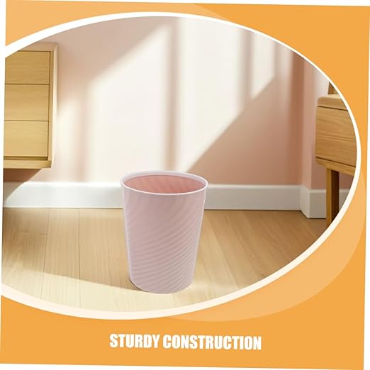 STOBAZA 2pcs Small Plastic Trash Can Wastebasket No Lid Design Garbage Bin Container for Bathroom Office Bedroom Living Room Office Kitchen