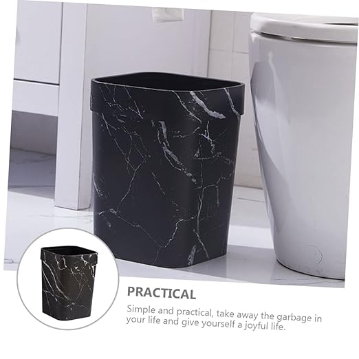 Capacity Square Waste Basket Plastic Office Trash Can Bathroom Accessories Decor