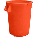SPARTA Bronco 32 Gallon Trash Can Thick Polyethylene Bin NSF Certified Waste Container with Top Handles Bottom Handholds Reinforced Base and Stackable LLDPE 32 Gallon Orange