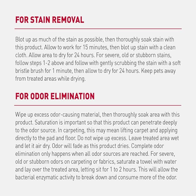 Nature’s Miracle Advanced Stain &amp Odor Eliminator Sunny Lemon Scent Severe Mess Enzymatic Formula For Tough Pet Messes 1 Gallon
