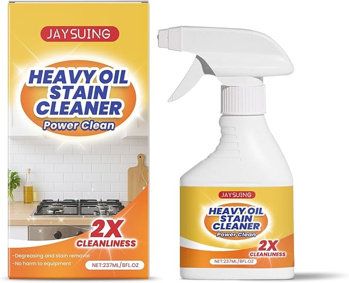 Kitchen Heavy Duty Grease Cleaner - Stain Remover For Stoves Range Hoods - Safe For Multiple Surfaces(2PCS)