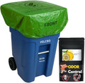 Trash Can Smell Eliminator Cover Odor Eliminating Bag with Optional Straps Lemon Scented Durable Chemical Free 32 Gallon 2 Pack