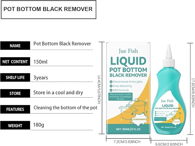 Pot Pan Cleaner Grease Stain Remover - Degreaser With Polishing &amp Rust Prevention Nourishes Surface Reduces Scratches Easy To Use Water-Saving(3PCS)