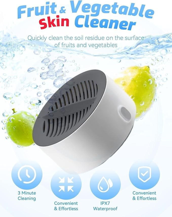 Fruit and Vegetable Cleaner Machine Advanced Electrolysis Purifier for Fresh Fruits Veggies &amp Seafood Easy 3-Minute Clean Compact &amp Stylish Kitchen Essential