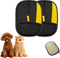 Electrostatic Gloves for Pet Hair Removal: Upgraded 2PCS Animal Fur Removal Tool for Dogs&ampCats Efficient Reusable Pet Hair Remover for Couch Carpet Car Seat Clothing Quick Clean (2 pcs-Black)