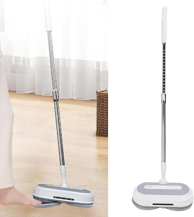 EBTOOLS Cordless Electric Mop Dual Motor Mop with 2000mAh Battery and One Key Water Spray Self Propelled Floor Cleaner for Hardwood Marble Tile Floors (US 100 to 240V)
