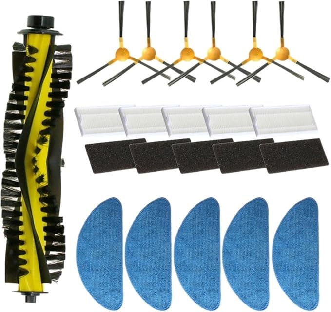 BeNtli Vacuum Cleaner Accessory Replacement PartMain Side BrushHepa FilterMop ClothCompatible for Mamibot Exvac660 / 650 (Color : As Shown 11)