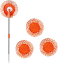 AQWEI 360° Rotatable Adjustable Cleaning Mop with Three Replaceable Mop Heads for Household Floor Cleaning Wall Cleaning Mops (47.2-inch Two-Section Rod)