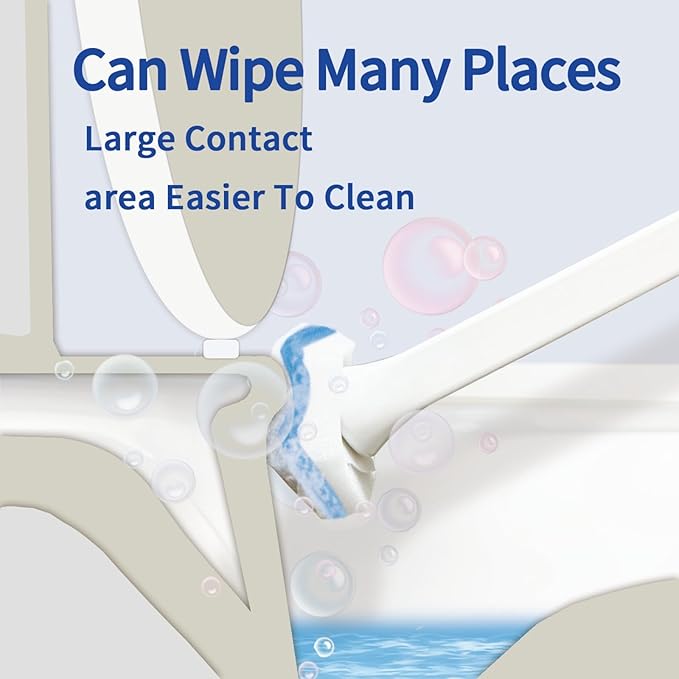 Aimery 100 Counts Blue Disposable Toilet Bowl Cleaning Wand Refills Compatible With Clorox(100Blue)