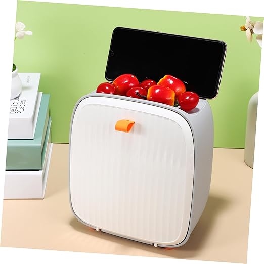PRETYZOOM Mini Desktop Hidden Trash Can for Dorm Space-Saving Countertop Waste Basket Stability