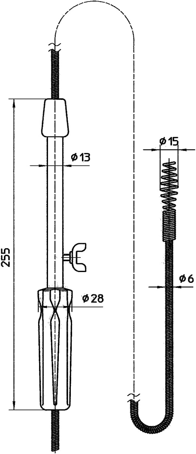 SANEI PR80B-3 Pipe Cleaner Length 9.8 ft (3 m) For Clogging and Cleaning Drains Double Winding Construction Resistant to Breaking Silver 9.8 ft (3 m)