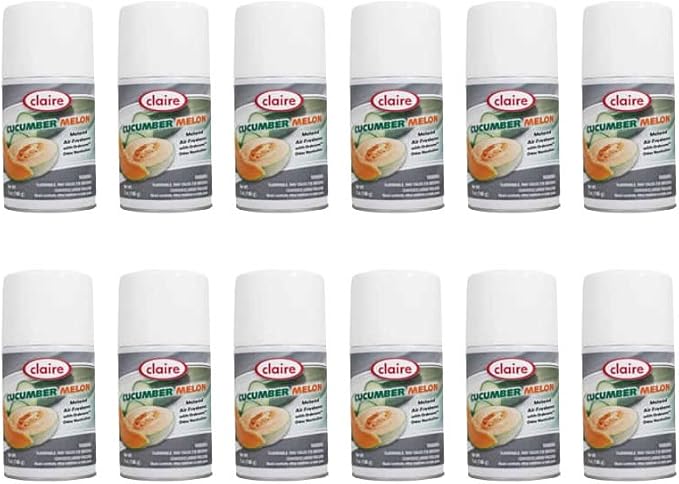 Claire CL109-12pk Cucumber Melon Metered Air Freshener 7 Oz. Net Wt. 12 Pack 12 Count
