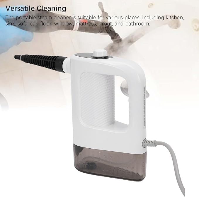 GOWENIC Handheld Steam Cleaner Release Steam in 15 Seconds High Temperature Steam with Multiple Attachments for Kitchens Sinks Sofas Cars Floors (US Plug 110V)