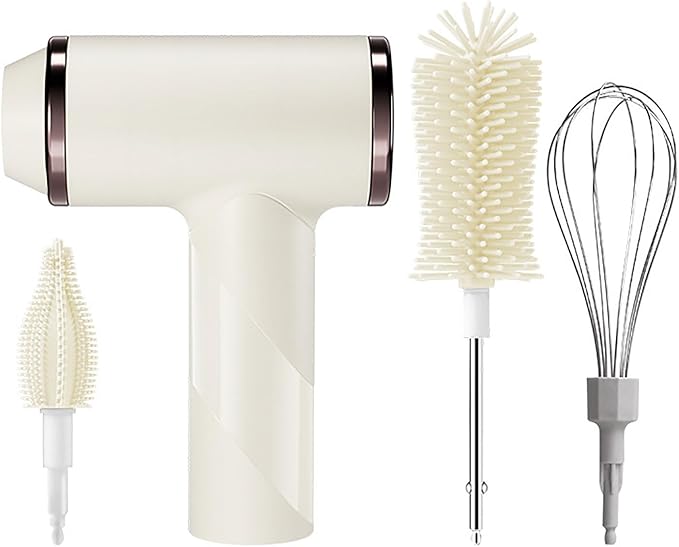Electric Infant Bottle Brush Set Pace Motor 360 Rotation Silicone Bristles 12Inch Profound Cleanser Rechargeable