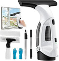 Window Vacuum Squeegee Cordless 2000Pa Electric Window Cleaner Tool with Extension Pole Window Cleaning Kit 11 Shower Squeegee for High Windows Shower Doors Tile &amp Car Windshield