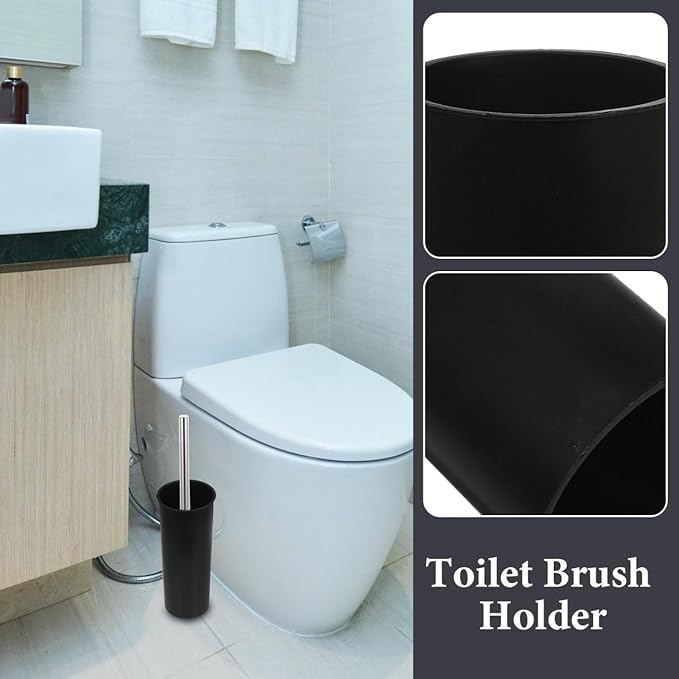 Toilet Brush Cup Holder Sturdy Plastic Bathroom Brush Container for Cleaning Essential Toilet Cleaning Tool Stylish Organized Design for Restrooms