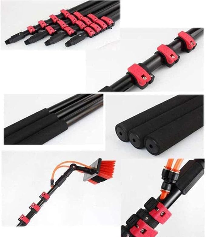 Window Cleaning Brush Window Cleaning Pole Water Fed Telescopic Brush Extendable Cleaner Conservatory Roof Cleaning Photovoltaic and Solar Panels