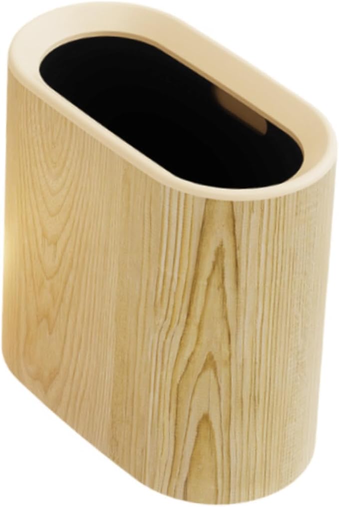 Yajuyi Trash Can Waste Paper Bucket Toilet Wastebasket Restroom Waste Basket for Office Without Lid