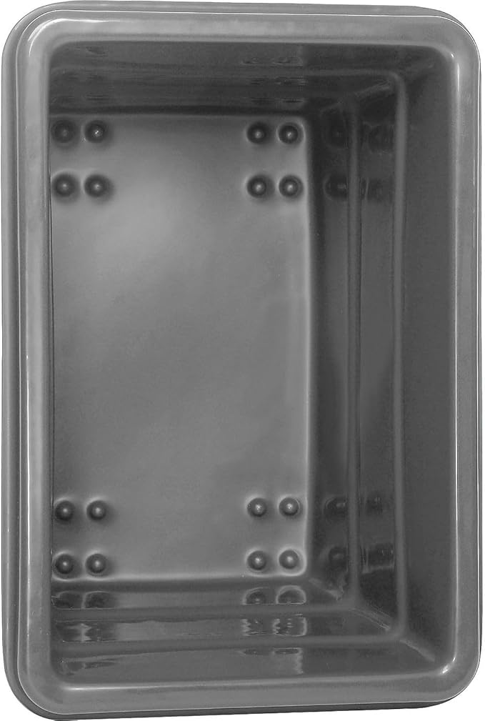 Global Industrial 6 Bushel Plastic Bulk Box Truck Direct Mount Base 500 lbs. Capacity 3 Non-Maring Rubber Casters Gray 33-2/5L x 23 W x 24-1/2H