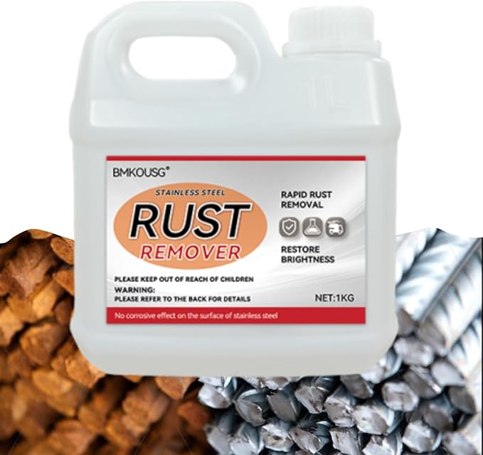 Stainless Steel Rust Stain Remover &amp Cleaner 2.2LB - Quickly Cleans Stainless Steel Appliances Furniture Commercial Equipment Grills Sinks and Tools | Powerful &amp Safe Metal Rust Remover