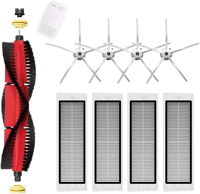 BeNtli Vacuum Cleaner PartsRemovable Main BrushWashable HEPA Filter ClothCompatible for Xiaomi S6 MaxV S60 S65 S5 MAX S6 Pure T6 (Color : As Shown-03)