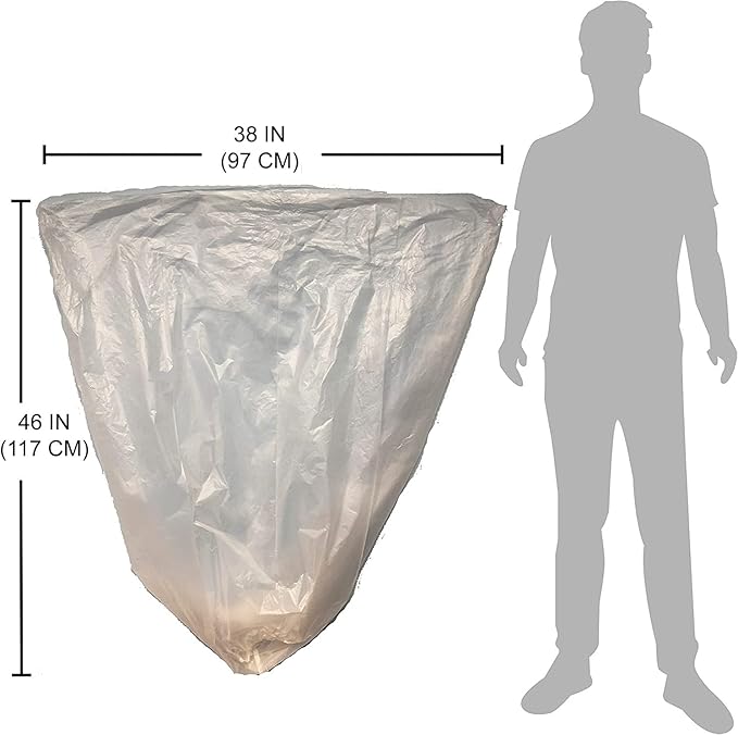 Reli. Premium 40-45 Gallon Trash Bags | 150 Count | Made in USA | Heavy Duty | Bulk | SuperValue | Clear Multi-Use Garbage Bags