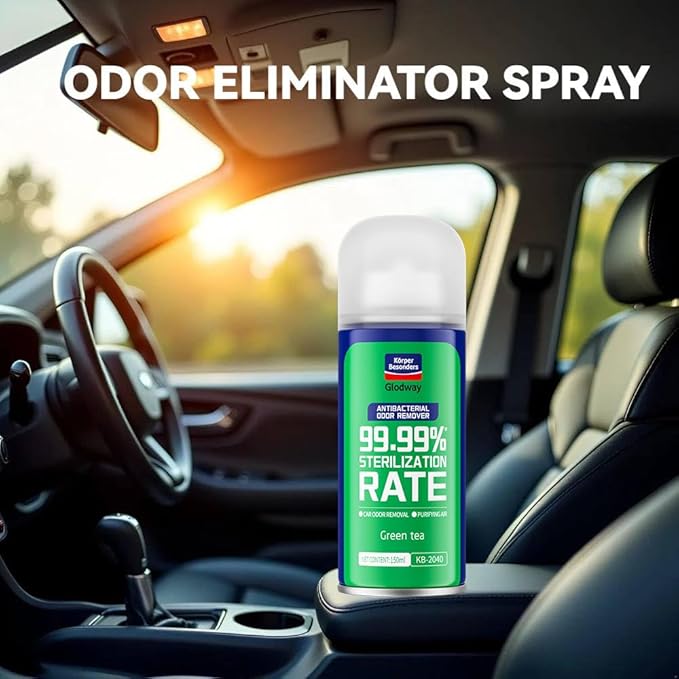 GLODWAY Car Air Freshener SprayGreen Tea Scent 6 OZ Odor Eliminator4 Pack for Cars Trucks RVs Home