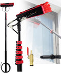 Water supply rod kit glass cleaning tool retractable water supply rod for cleaning solar panels and window glass overhead cleaning10.8M/36FT